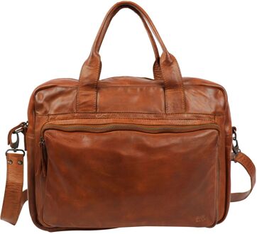Bear Design Hugo Leren Laptoptas - 14 inch - Cognac