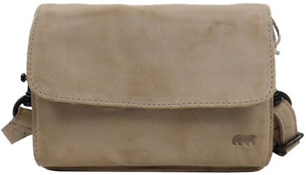 Bear Design Joelle Shoulderbag feather damestas Taupe - H 14 x B 20 x D 6 cm