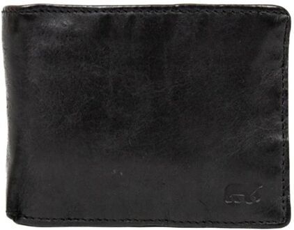 Bear Design Joep Billfold black heren portemonnee Zwart - H 8,5 x B 11,5 x D 2 cm