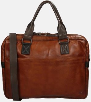 Bear Design Leandro Leren Laptoptas - 15 inch - Cognac / Bruin