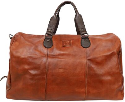 Bear Design Lucien Leather Weekendbag cognac/brown handbagage - H 35 x B 50 x D 23 cm