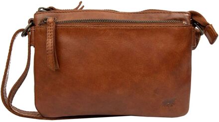 Bear Design Maithe Shoulderbag cognac damestas - H 13 x B 21 x D 3 cm