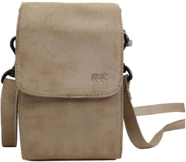 Bear Design Robbie Shoulderbag feather schoudertas dames Beige - H 20 x B 12 x D 6 cm