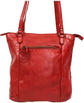 Bear Design Sandy Leren Schoudertas / Rugtas - Rood