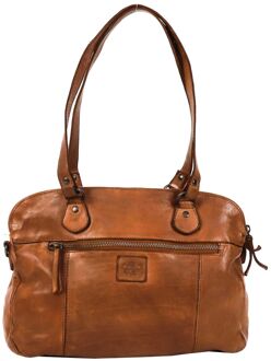 Bear Design Schoudertas Cow Lavato Leer - cognac