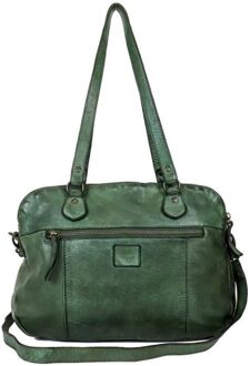 Bear Design Schoudertas Cow Lavato Leer - groen