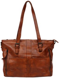 Bear Design Vlotta Shoulderbag cognac schoudertas dames - H 26 x B 46 x D 12 cm