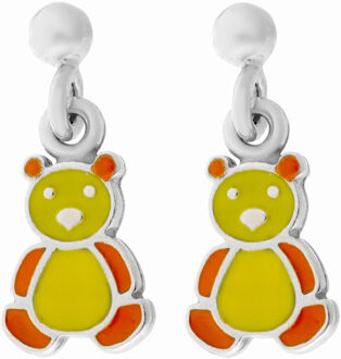 'Bear' Kinder 925 Sterling Zilveren Set: Armband + Oorbellen - Zilver SET-7140/YE