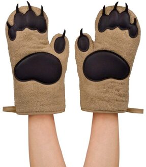 Bear Paw Vorm Anti-Brandwonden Handschoenen Hittebestendige Keuken Koken Bbq Grill Handschoen Oven Mitt Bakken Handschoenen Keuken Gereedschap.