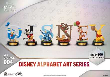 Beast Kingdom Disney Mini Diorama Stage Statues 6-pack 100 Years of Wonder-Disney Alphabet Art 10 cm