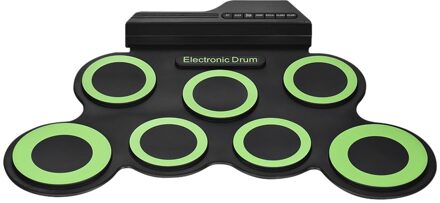 Beatbox Hand Roll Usb Elektronische Drum Draagbare Siliconen Muziekinstrument Set Voor Kinderen En Beginners, Vrienden Verzamelen groen