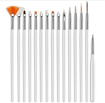 Beateal Nail Brush Set Voor Manicure Gel Brush Voor Nail Art Voor Acryl Borstel Voor Een Manicure Voor Pinceau Nail art Giet Ongle wit
