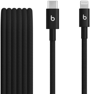 Beats by Dre Geweven USB-C naar Lightning kabel - 1,5 meter - Bolt Black Zwart - One size