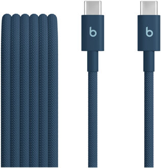 Beats by Dre Geweven USB-C naar USB-C kabel 60W - 1,5 meter - Nitro Navy Blauw - One size