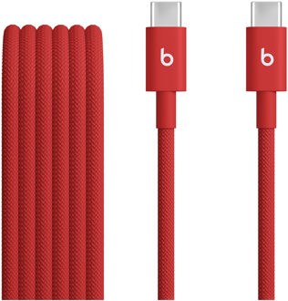 Beats by Dre Geweven USB-C naar USB-C kabel 60W - 1,5 meter - Rapid Red Rood - One size