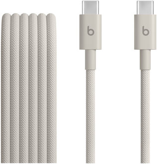 Beats by Dre Geweven USB-C naar USB-C kabel 60W - 1,5 meter - Surge Stone Beige - One size