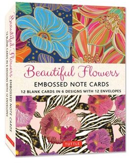 Beautiful Flowers, 12 Embossed Note Cards: 12 Blank Cards In 6 Lovely Designs (2 Each) - Tuttle Studio