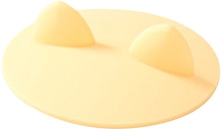 Beauty Kat Oor Stijl Leuke Silicone Lekvrij Koffie Mok Luchtdicht Cup Cover Leuke Praktische En Duurzaam Keuken Benodigdheden geel 1stk