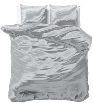 beauty skin care dekbedovertrek silver - dekbedovertrek: 2-persoons (200 cm) Zilverkleurig