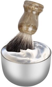 Beauty Tools Zy Rvs Metalen Mannen Scheren Mok Kom Cup Voor Shave Brush Dec.26