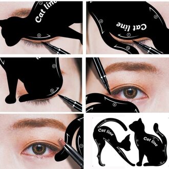 Beauty Wenkbrauw Mal Voor Vrouwen Kat Lijn Make-Up Tool Zwarte Kat Eyeliner Shaper Cosmetica Tool