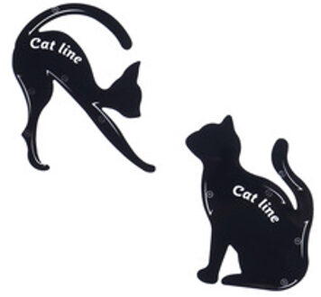 Beauty Wenkbrauw mold Stencils 2 Pcs Vrouwen Kat Lijn Pro Eye Make-Up Tool Eyeliner Stencils Template Shaper Model voor vrouwen meisje