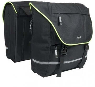 Beck SPRTV Dubbele Fietstas - Lime | Zwart