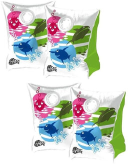 Beco 2x Paar Beco vissen print zwembandjes maat 00 - tot 15 kg