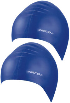 Beco 2x stuks latex badmutsen blauw voor volwassenen