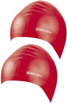 Beco 2x stuks latex badmutsen rood voor volwassenen