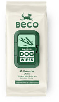 Beco Bamboo Dog Wipes hypoallergene doekjes hond (80 stuks) Kokos