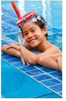 Beco snorkelset voor kinderen vanaf 8 jaar - rood - duikbril met luchtpijp