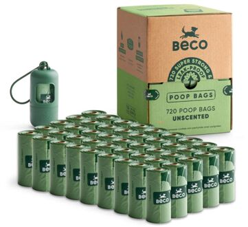 Beco Unscented - Poepzakjes - 22,5x33 cm - Groen - 720 stuks