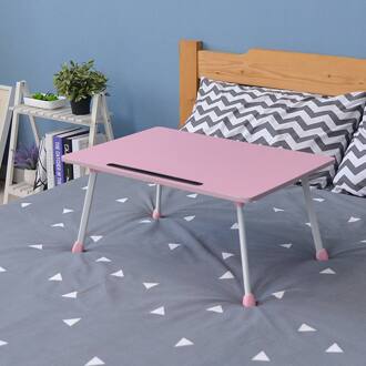 Bed Laptop Bureau Draagbare Computer Bureau Luie Bureau Kleine Tafel Gebruik Op Bed Eenvoudig Vouwen Beweegbare Met Card Slot anti-Slip Rode wijn