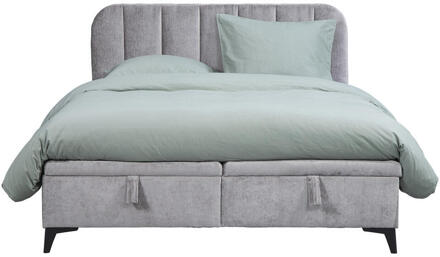 Bed Lizz Met Opbergruimte - 180x200 Cm - Stof - Grijs