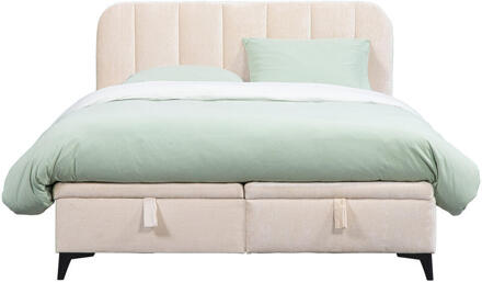 Bed Lizz Met Opbergruimte - Ecru - 180x200 Cm - Stof - Beige