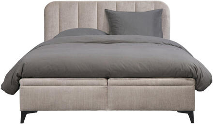 Bed Lizz Met Opbergruimte - Greige - 160x200 Cm - Stof - Beige#Taupe