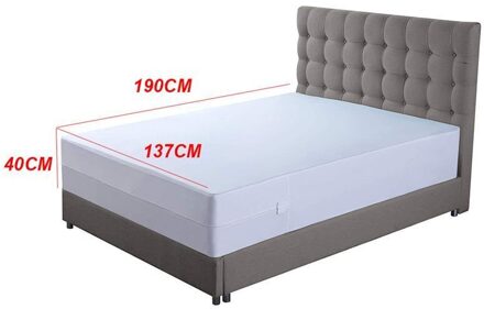 Bed Matrashoes Effen Waterdichte Matrasbeschermer Met Elastische Band Wasbaar Ademend Bed Cover Voor Slaapkamer 137cmx190cmx40cm