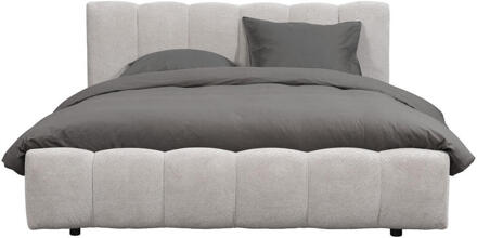 Bed Maudy Met Opbergruimte - Licht - 140x200 Cm - Stof - Grijs