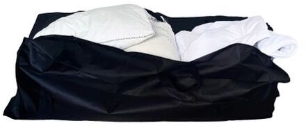 Beddengoed / Dekbed Opbergtas - Waterdicht - met handvatten - 125x32x50 cm. Zwart