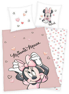 Beddengoed Minnie Mouse 135 x 200 cm Roze/lichtroze - 135x200 cm