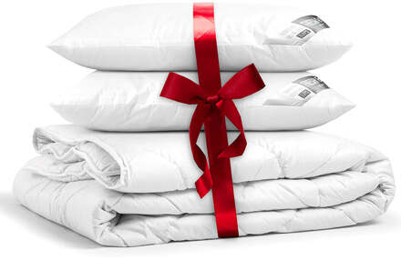 Beddengoed Pakket: 2 Hoofdkussens + All Season Dekbed - 200x200 Cm - Dekbed-Discounter.nl