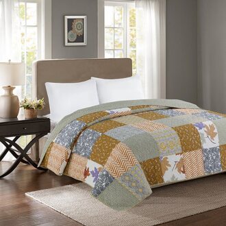Beddengoed Zomer Gedrukt Quilts Dekens Patchwork Gewatteerde Dekbed Bed Cover Home Textiel Amerikaanse Lucht Cconditioning Quilt 02