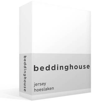 Beddinghouse Jersey Hoeslaken - 100% Gebreide Jersey Katoen - 1-persoons (70/90x200/220 Cm) - White