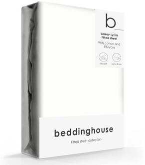 Beddinghouse jersey lycra hoeslaken - Lits-jumeaux (180x210 cm) - Wit