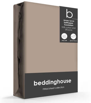 Beddinghouse Jersey Premium Splittopper Hoeslaken 160 x 220 cm Taupe