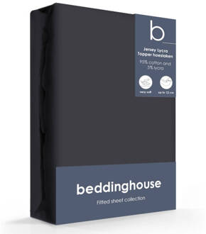 Beddinghouse Jersey Premium Topper Hoeslaken 180 x 220 cm Grijs