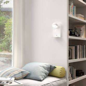 Beddy A/02 LED wandlamp wit met USB-poort