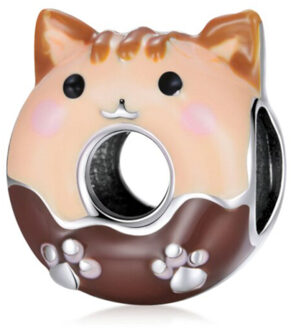 Bedel kat donut Zilver - One size