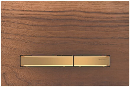Bedieningsplaat Geberit Sigma 50 voor 2-toets Spoeling Messing Goud / Amerikaans noten Bruin